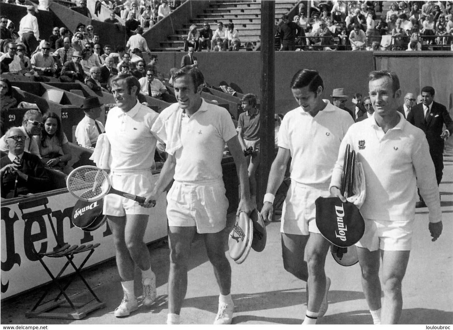 ROLAND GARROS 1969 FINALE DU DOUBLE TONY ROCHE ET JOHN NEWCOMBE PHOTO 17 X 12 CM TIRAGE DU JOURNAL L'EQUIPE - Altri & Non Classificati