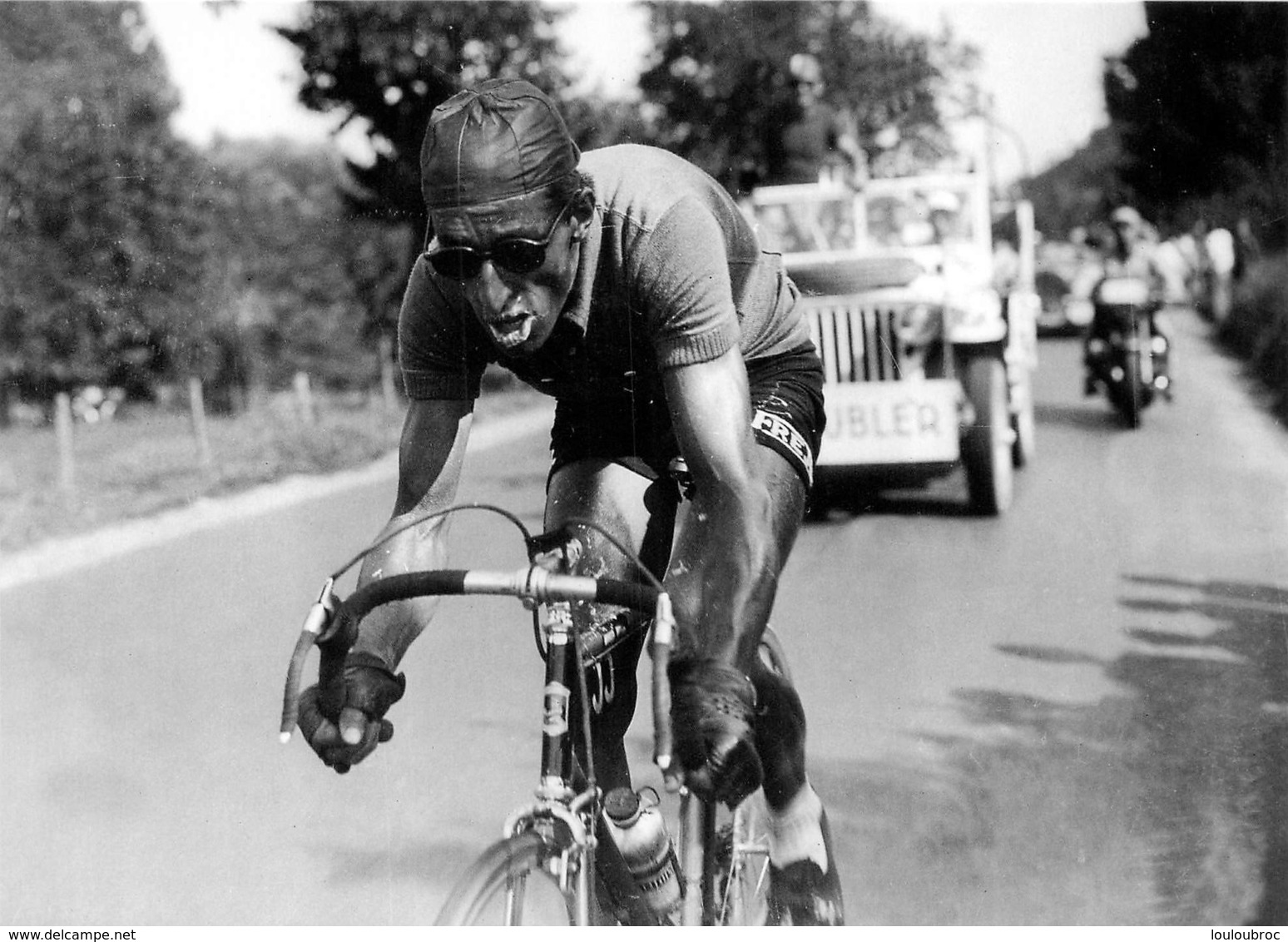 TOUR DE FRANCE 1950 FERDI KUBLER CONTRE LA MONTRE  PHOTO 17 X 12 CM TIRAGE DU JOURNAL L'EQUIPE - Cyclisme