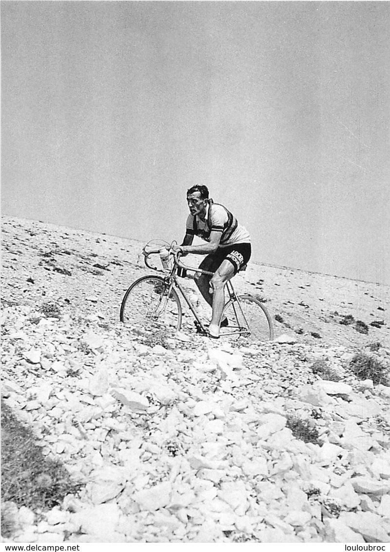 TOUR DE FRANCE 1955 LOUISON BOBET LE MONT  VENTOUX 3em VICTOIRE  PHOTO 17 X 12 CM TIRAGE DU JOURNAL L'EQUIPE - Cycling