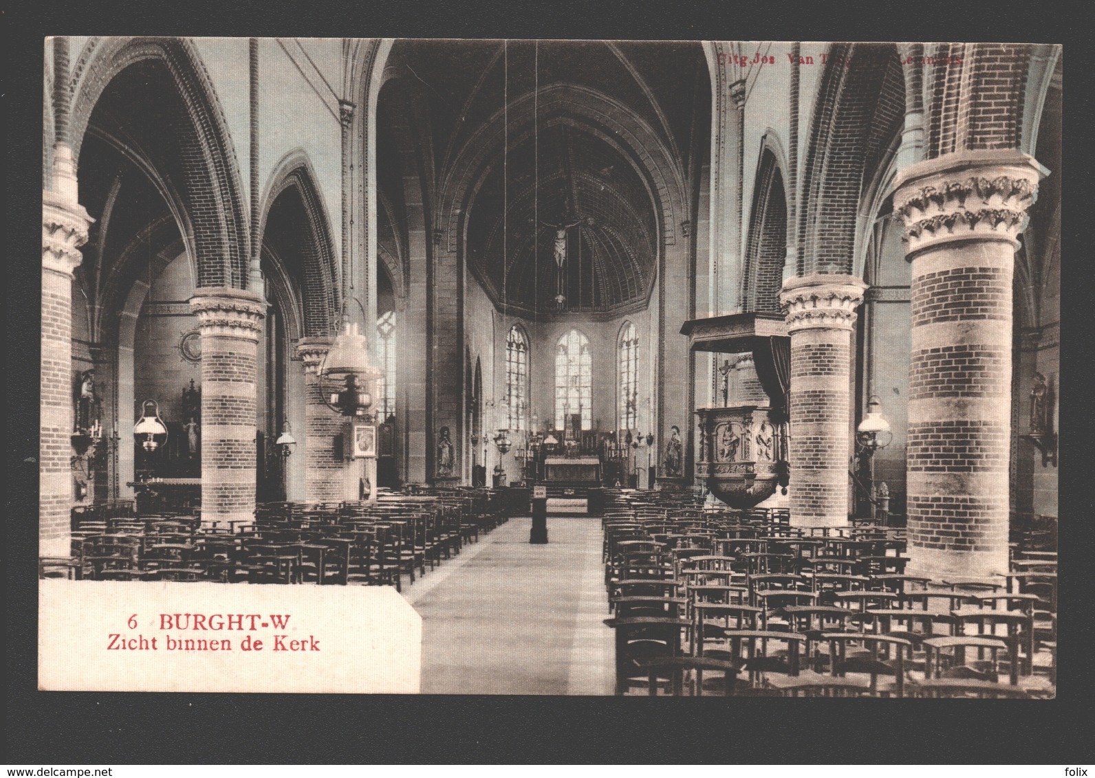 Burcht / Burght-W. - Zicht Binnen De Kerk - Licht Gekleurd - Zwijndrecht