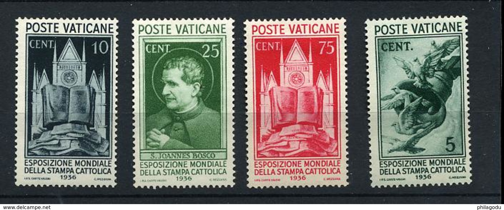 Stampa Catolica Yv. 74 Et 76 *  Coté. 105-euros. (et Deux Tp Gratuits) - Unused Stamps