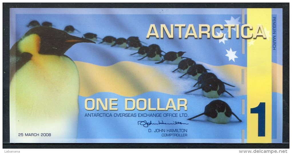 443-Antartica Billet De 1 Dollar 2008 Neuf - Autres - Océanie