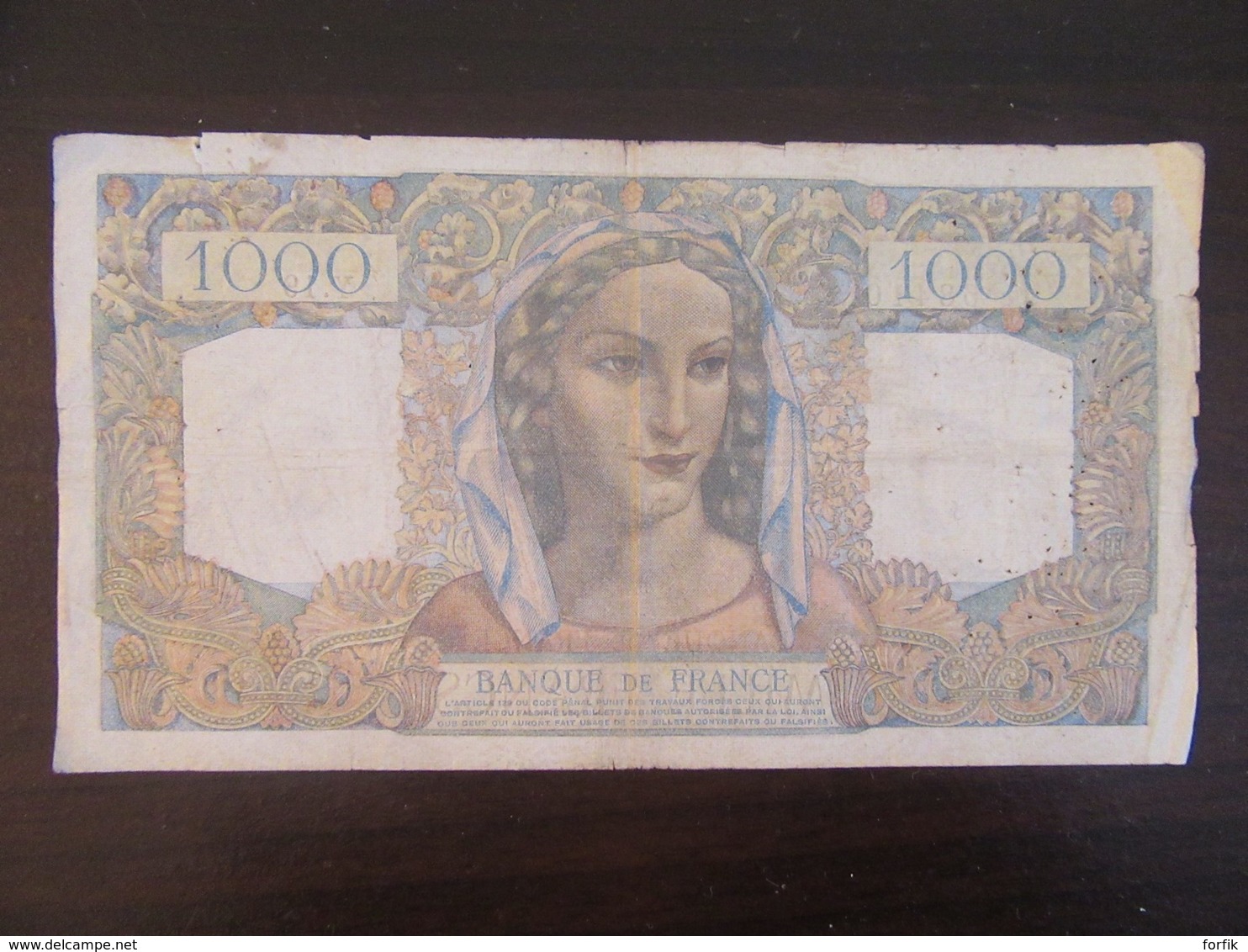 France - Billet 1000 Francs Cérès Et Mercure 31-05-1945 Y.19 - F.41.03 - TB- - 1 000 F 1927-1940 ''Cérès Et Mercure''