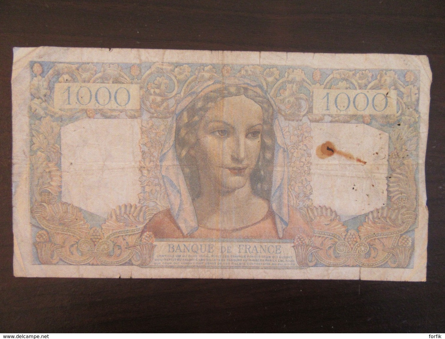 France - Billet 1000 Francs Cérès Et Mercure 23-08-1945 D.115 - F.41.07 - TB- - 1 000 F 1927-1940 ''Cérès Et Mercure''