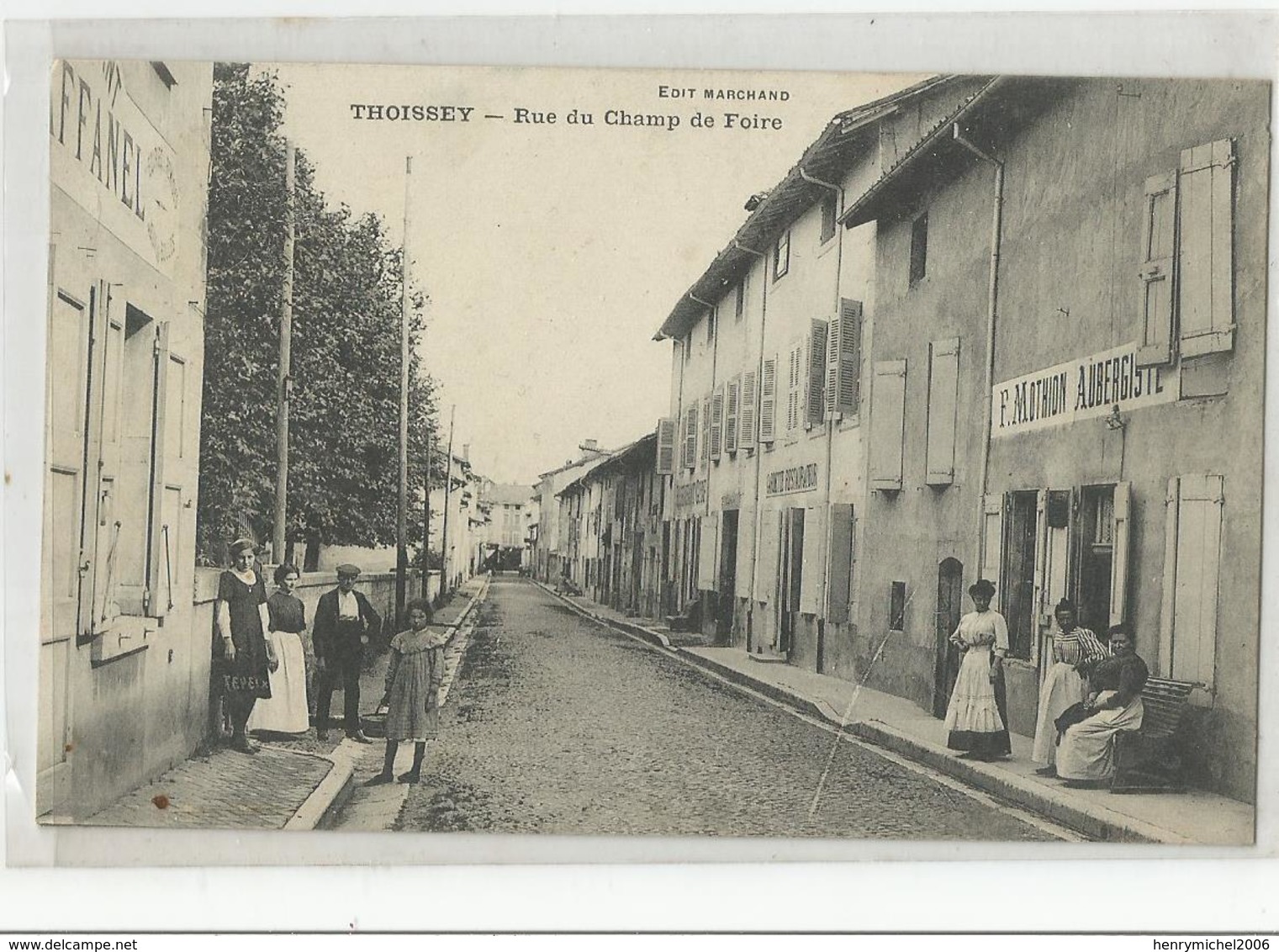 01 Ain Thoissey Rue Du Champ De Foire Aubergiste Mothion Animé - Zonder Classificatie