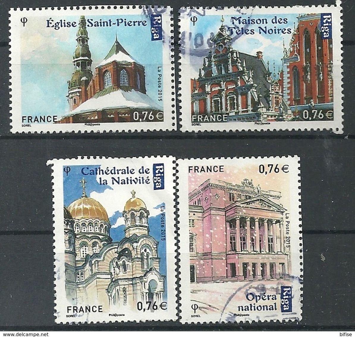 FRANCIA 2015 - Yv. 4938/41 - Cachet Rond - Gebraucht