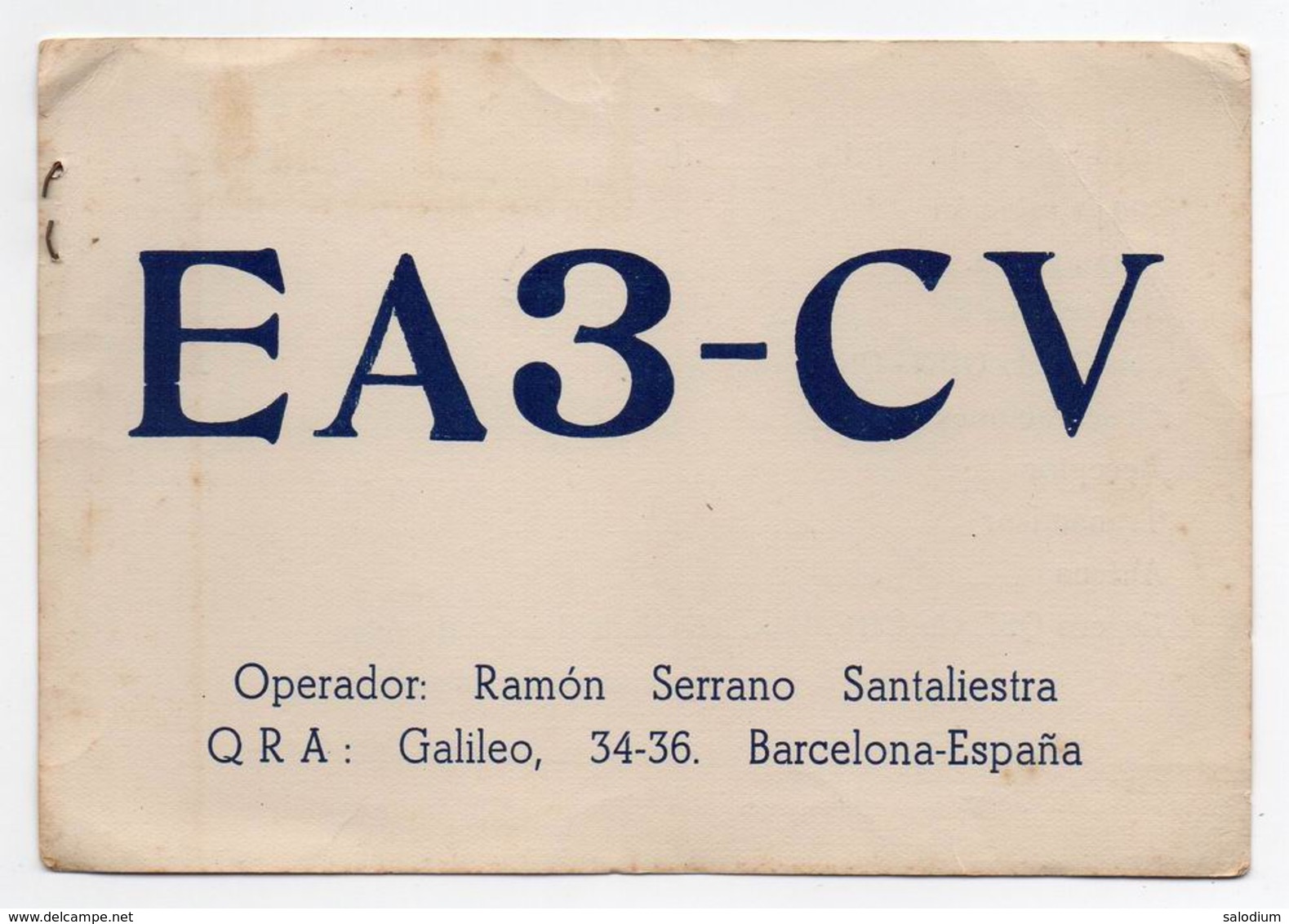 Barcelona Espana  - CB RADIO - Radioamatore - Radioamateur - QSL - Short Wave - Altri & Non Classificati