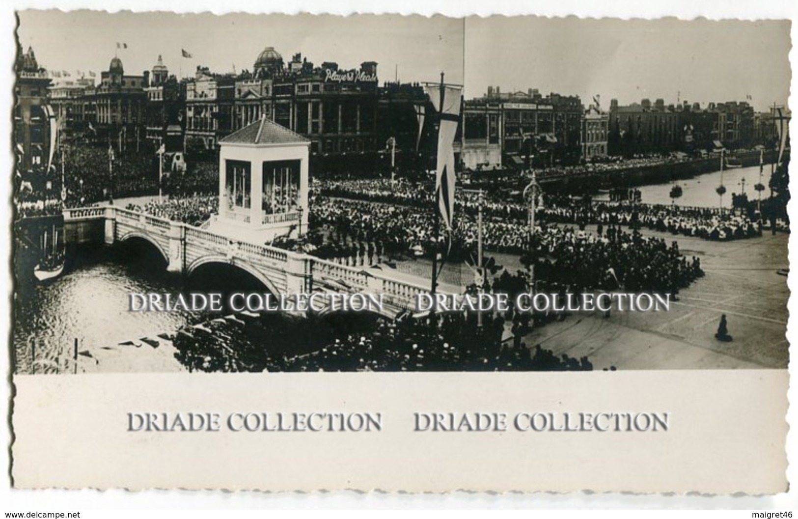 FOTO CARTOLINA DUBLIN 51° CONGRESSO EUCARISTICO ANNO 1932 O'CONNELL BRIDGE DUBLINO IRLANDA - Dublin