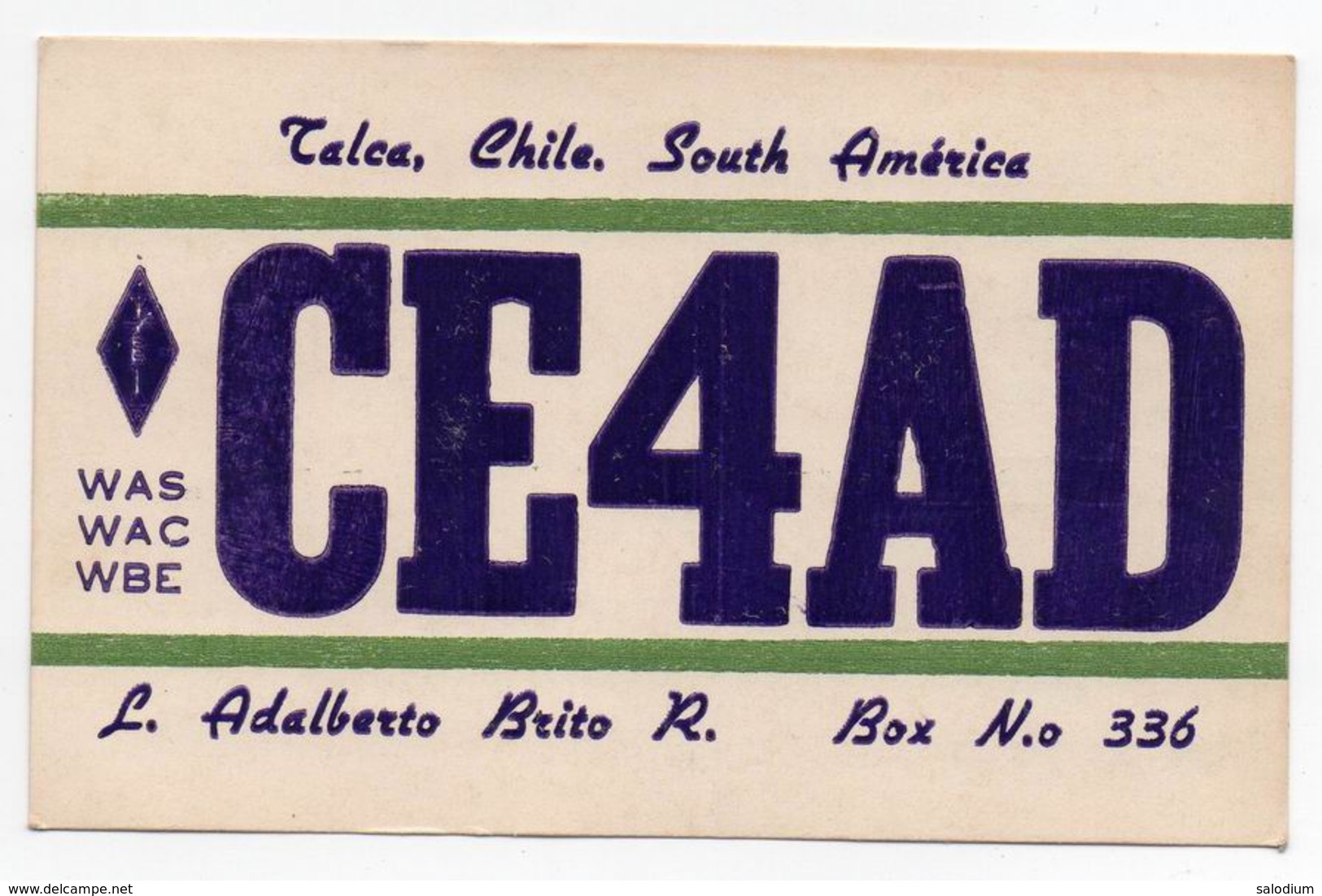 TALCA CHILE SOUTH AMERICA Retro Radio Club Santiago  - CB RADIO - Radioamatore - Radioamateur - QSL - Short Wave - Altri & Non Classificati