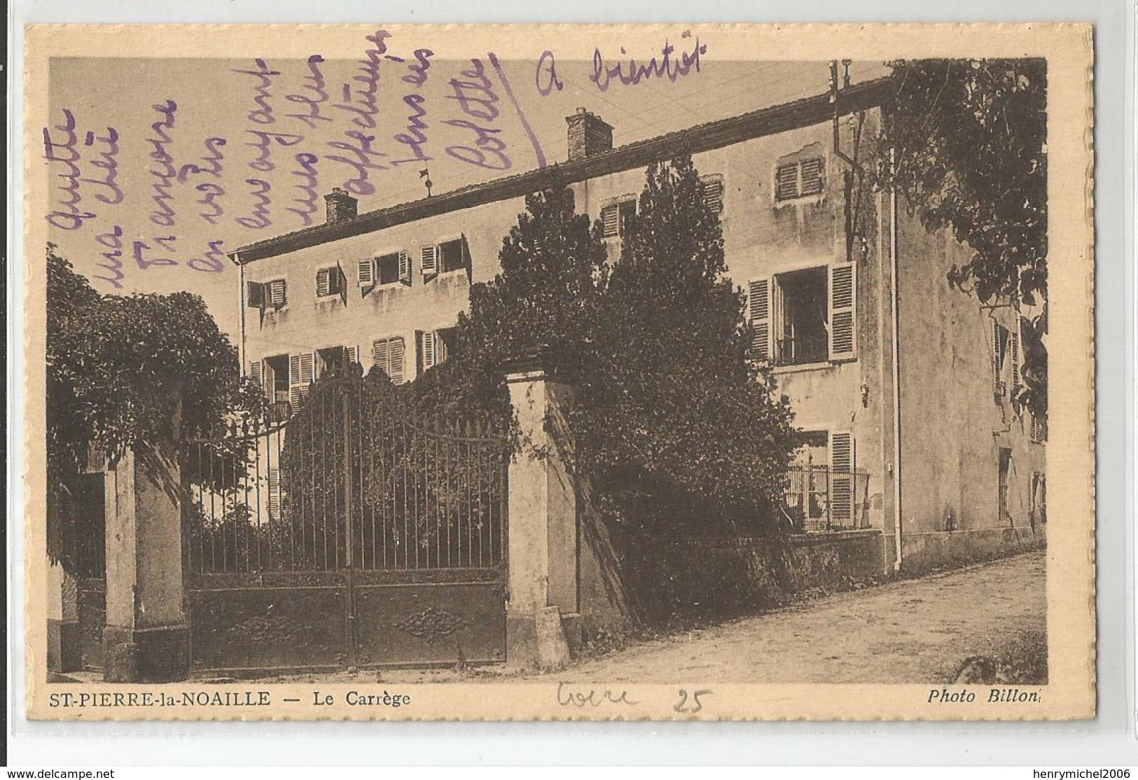 42 Loire - St Pierre La Noaille Le Carrège 1945 - Autres & Non Classés