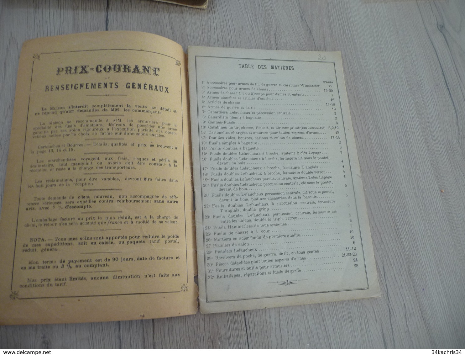 Catalogue Pub Publicitaire + Additif Manufacture D'Armes De Guerre De Tir Gizeron Canonier 1894/1895 Saint Etienne - Reclame