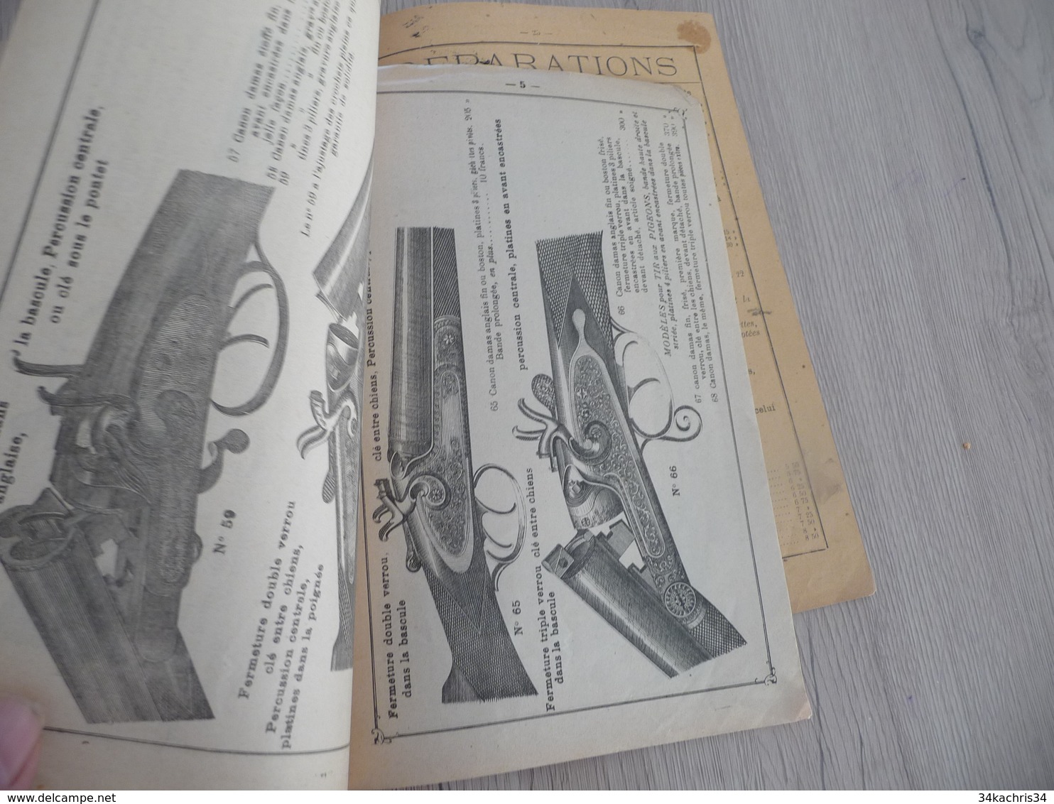 Catalogue Pub Publicitaire + additif Manufacture d'Armes de guerre de Tir Gizeron Canonier 1894/1895 Saint Etienne