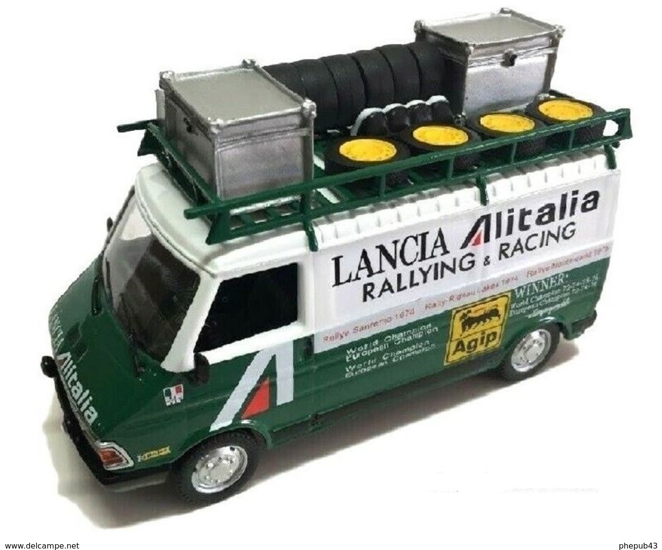 Fiat 242 Van - Alitalia Lancia Rallye Service - 1974 - Green/White - Ixo - Ixo