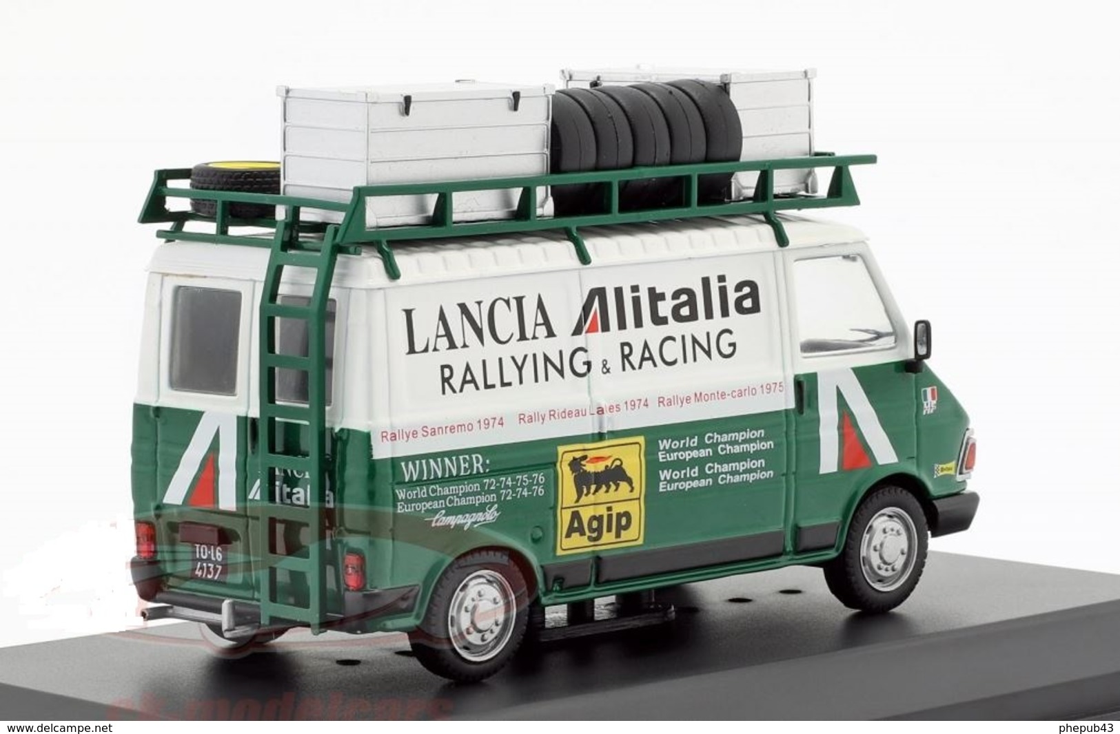 Fiat 242 Van - Alitalia Lancia Rallye Service - 1974 - Green/White - Ixo - Ixo