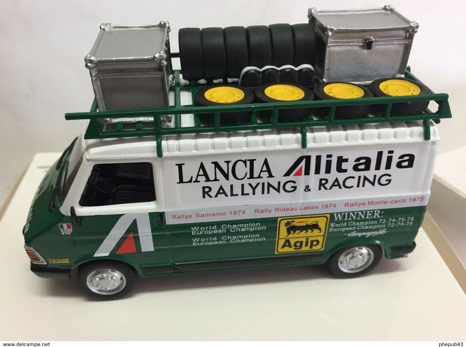 Fiat 242 Van - Alitalia Lancia Rallye Service - 1974 - Green/White - Ixo - Ixo