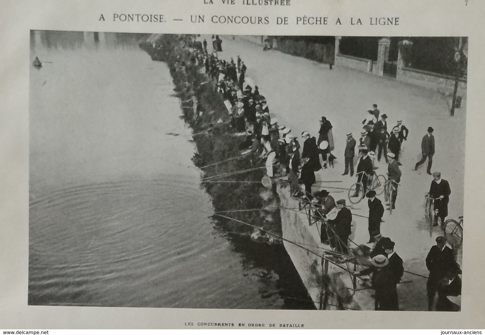 1904 PONTOISE - UN CONCOURS DE PECHE À LA LIGNE - LES CONCURRENTS EN ORDRE DE BATAILLE - 1900 - 1949