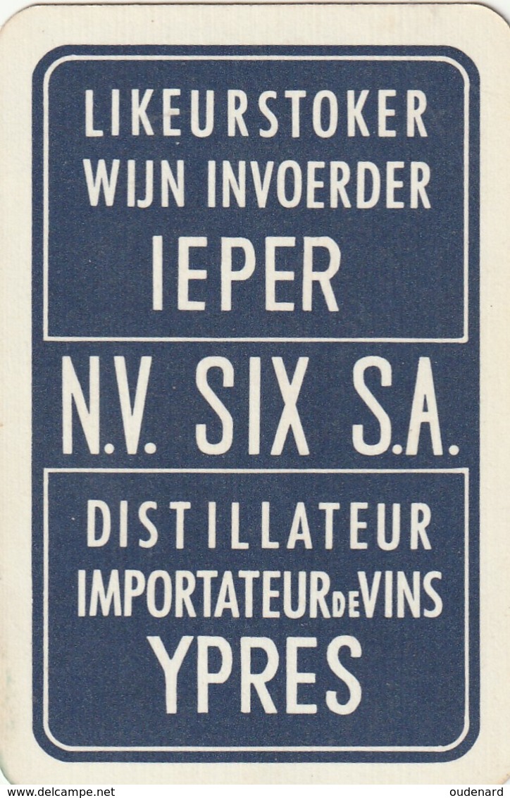 1 SPEELKAART LIKEUR IEPER NV SIX  BLAUW - Altri & Non Classificati