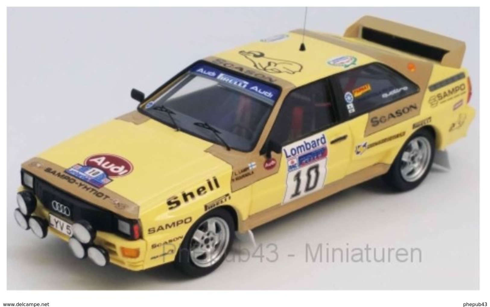 Audi Quattro - L.Lampi/P. Kuukkala - RAC Rally 1983 #10 - Troféu - Trofeu