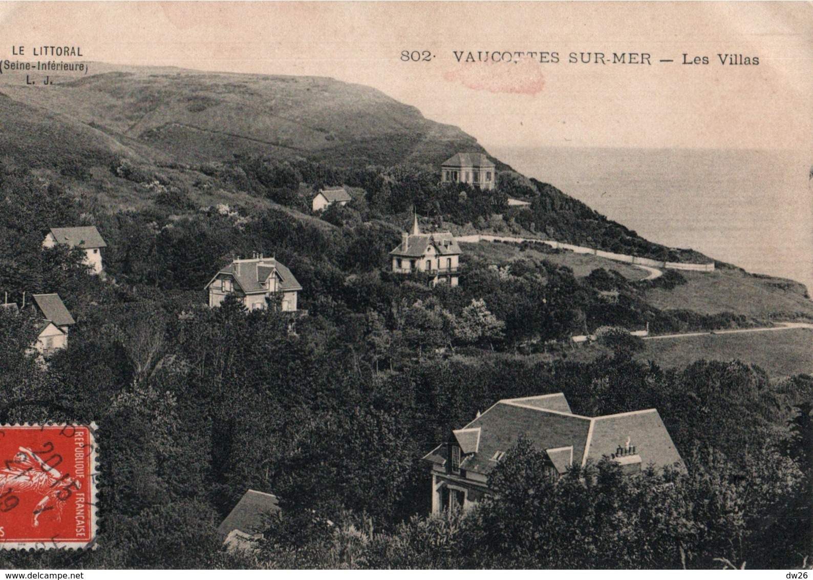 Vaucottes Sur Mer (Le Littoral, Seine-Inférieure) Les Villas - Carte L.J. N° 802 - Autres & Non Classés