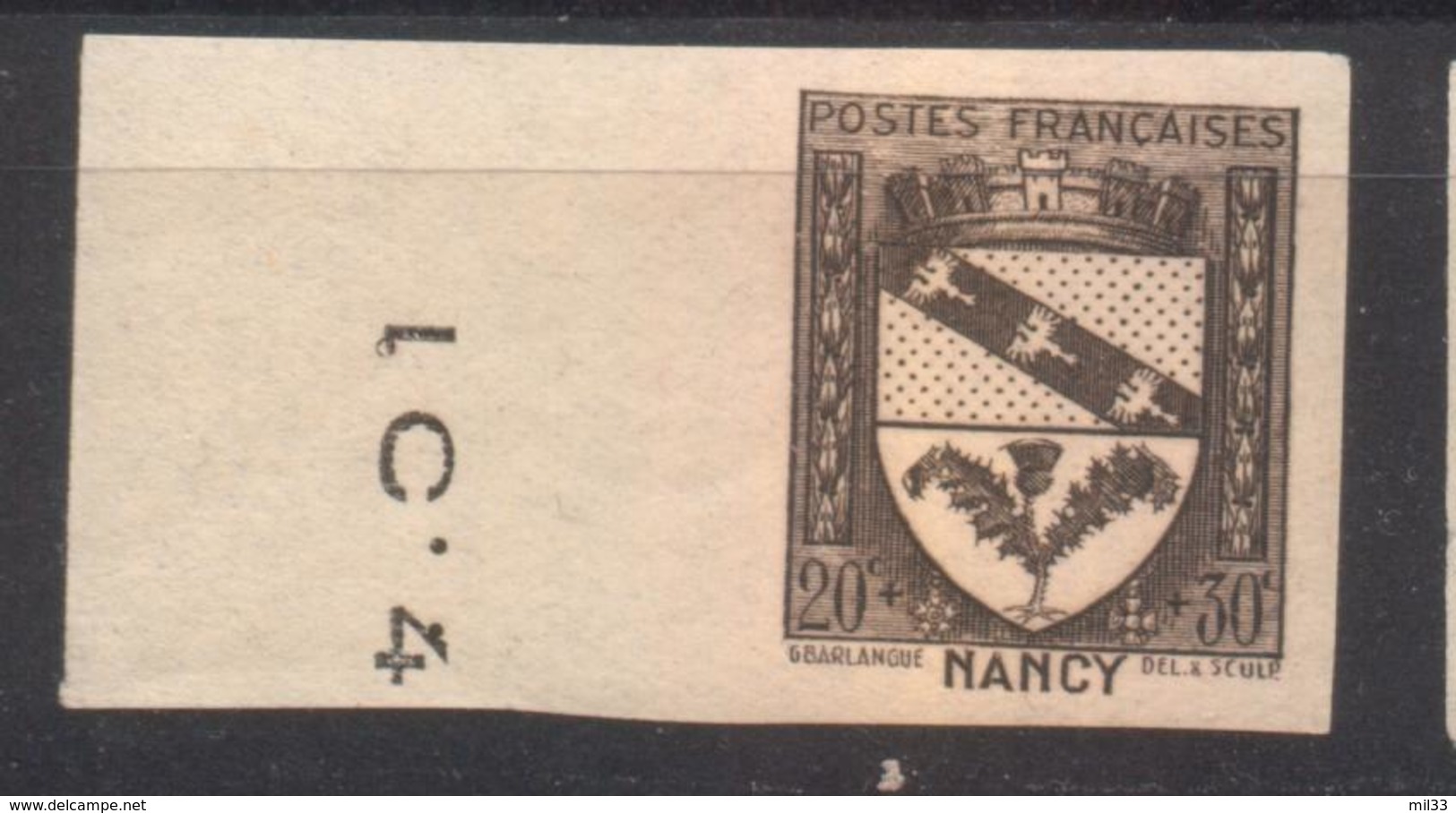 1 ère Série Armoiries De Villes Nancy 526 De 1941 Sans Trace Charnière - Ohne Zuordnung