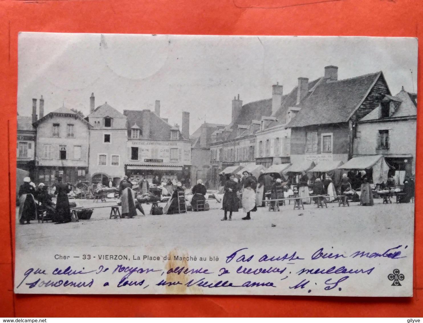 CPA (18) Vierzon.  La Place Du Marché Au Blé.  (L727) - Vierzon