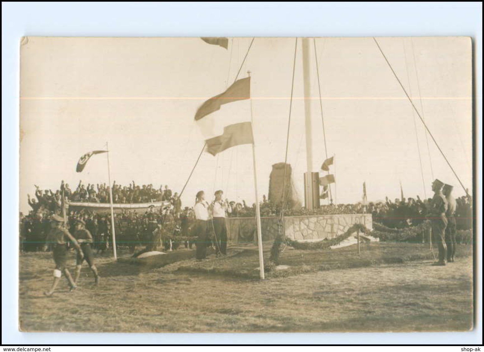 U9606/ Segelschulschiff Segelschiff Niobe Ehrenmal Auf Fehmarn Foto AK 1932 - Segelboote