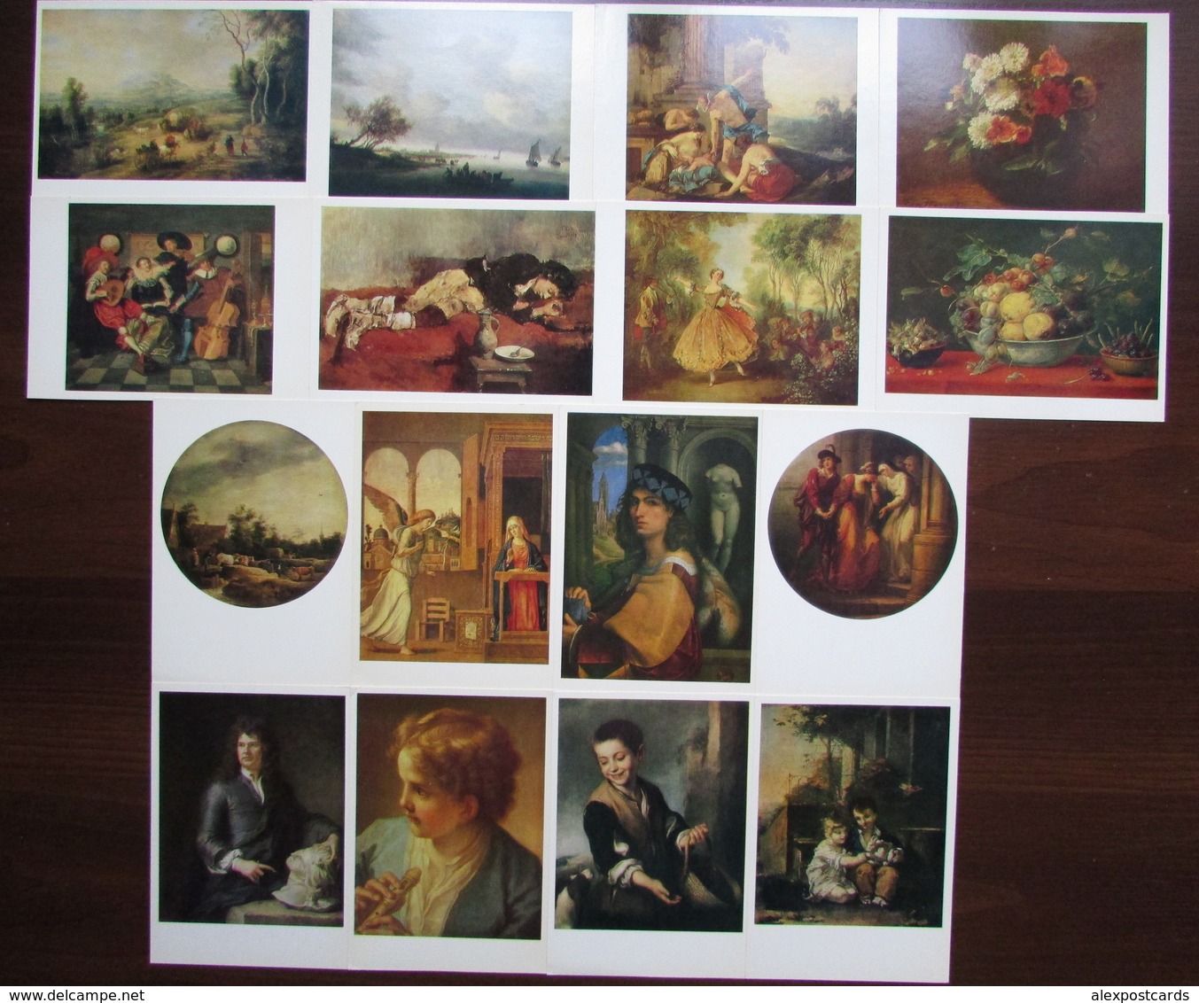 WESTERN EUROPEAN PAINTING. THE HERMITAGE MUSEUM, LENINGRAD. Set Of 16 Postcards In Folder - USSR, 1982 - Schilderijen