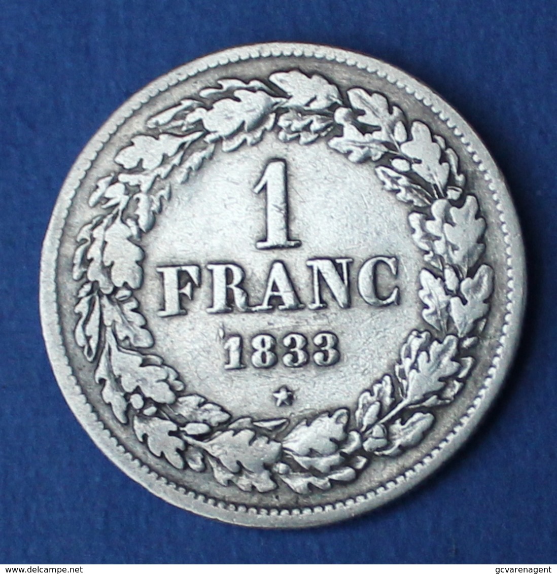 BELGIE  LEOPLD I - 1 FRANC 1833  - PRACHTIGE KWALITEIT  4 SCANS - 1 Franc