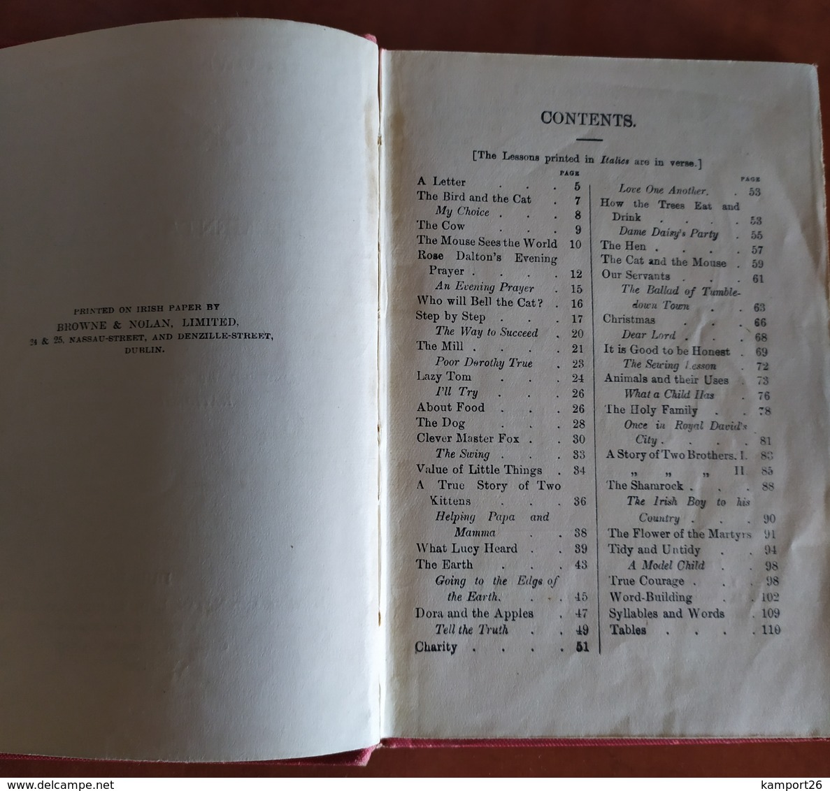 1906 NATIONAL READERS Brown & Nolan's ENGRAVINGS Series Rare ELEMENTARY READER  L'ÉCOLE DE LA SÉRIE - Opvoeding/Onderwijs