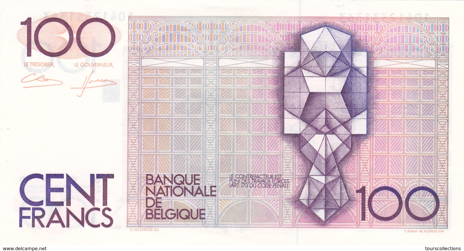 BILLET NEUF De BELGIQUE - 100 FRANCS Hendrik Beyaert De 1978- 81  @ PICK 140 - 100 Francos