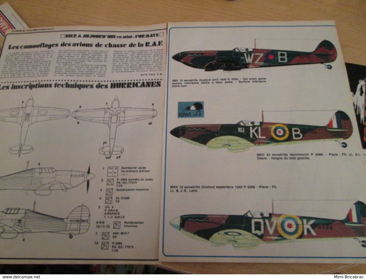 SPI2020 4 Pages Issues De SPIROU Années 80 /  LES CAMOUFLAGES DES AVIONS DE CHASSE DE LA RAF 1940 - Francia