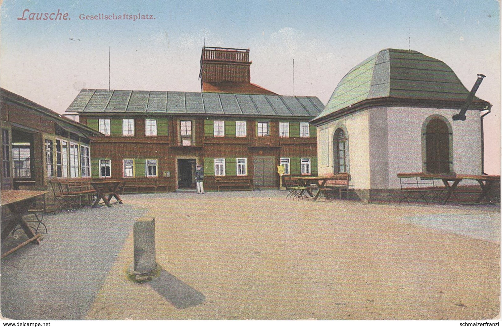 AK Lausche Luz Berggasthaus Gesellschaftsplatz Gasthof Baude Turm Waltersdorf Jonsdorf Oybin Zittau Jägerdörfel Myslivny - Grossschoenau (Sachsen)