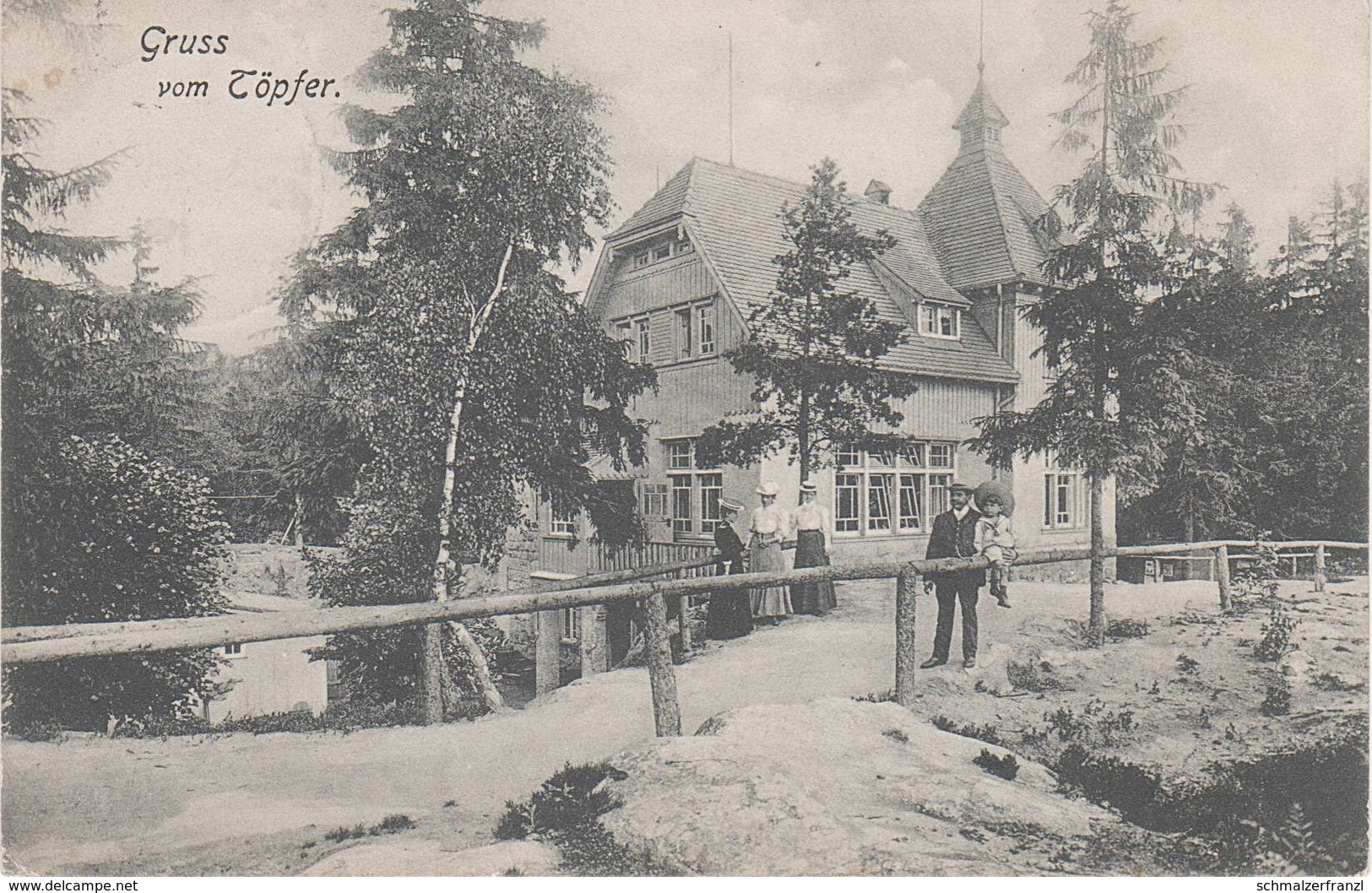 AK Töpferbaude Töpfer Baude Gasthaus Turm A Oybin Olbersdorf Jonsdorf Zittau Lückendorf Hartau Eichgraben Grottau Hradek - Hartau