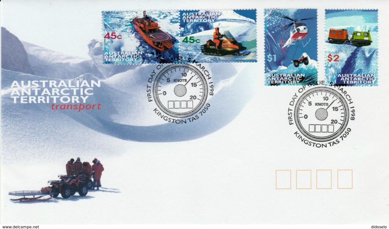 AAT - 1998 - Antartic Transport Set  On FDC - - FDC