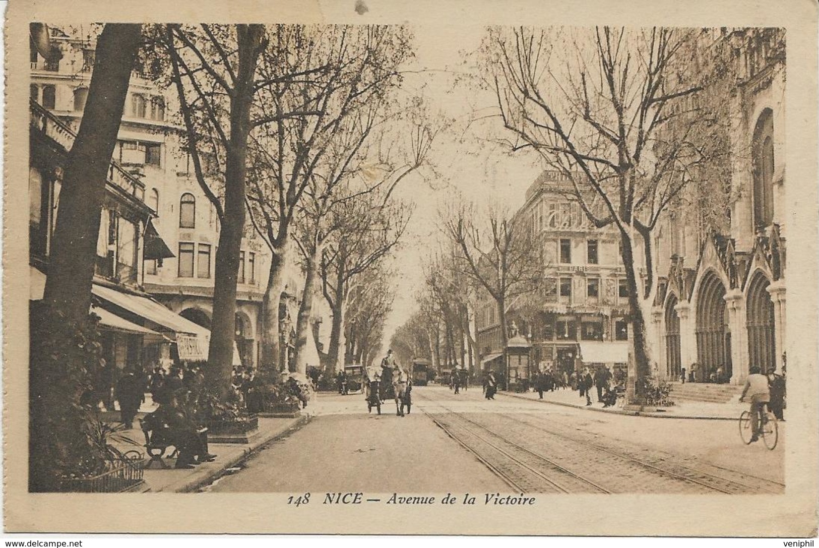 NICE - CARTE POSTALE SEPIA - NICE - AVENUE DE LA VICTOIRE - Life In The Old Town (Vieux Nice)