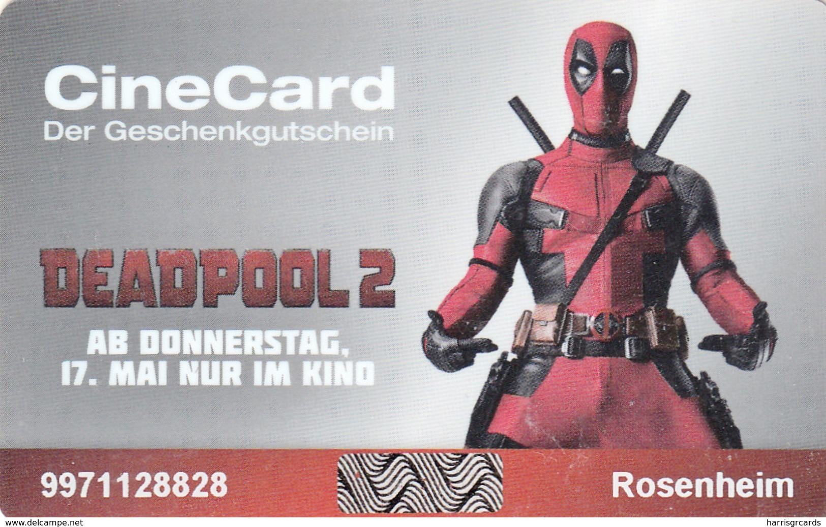 GERMANY - KINOPOLIS/ROSENHEIM , Deadpool 2 Movie, Gift Card - Gift Cards