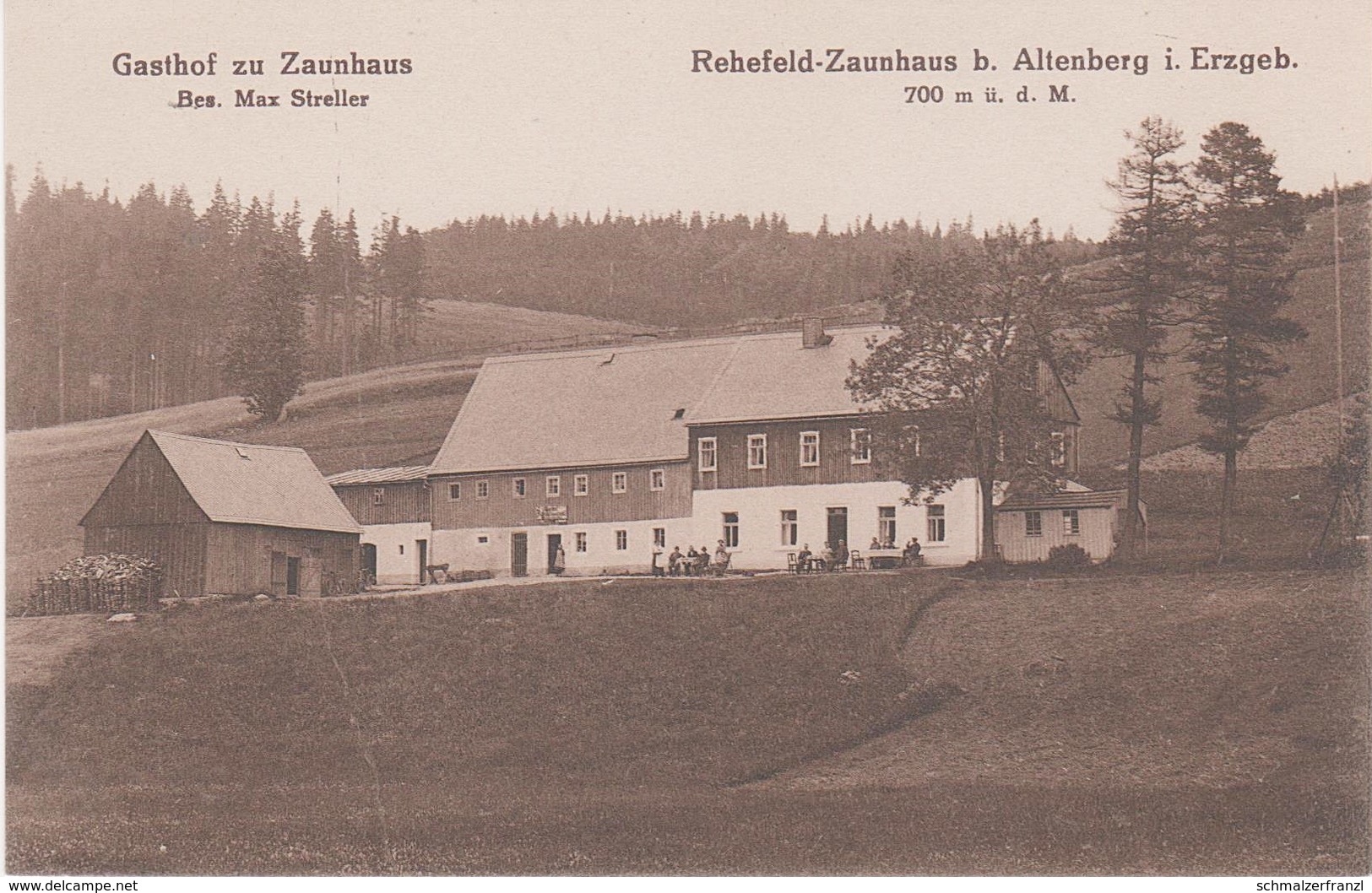 AK Rehefeld Gasthof Zu Zaunhaus A Altenberg Neuhermsdorf Hermsdorf Seyde Holzhau Zinnwald Moldau Moldava Erzgebirge - Rehefeld