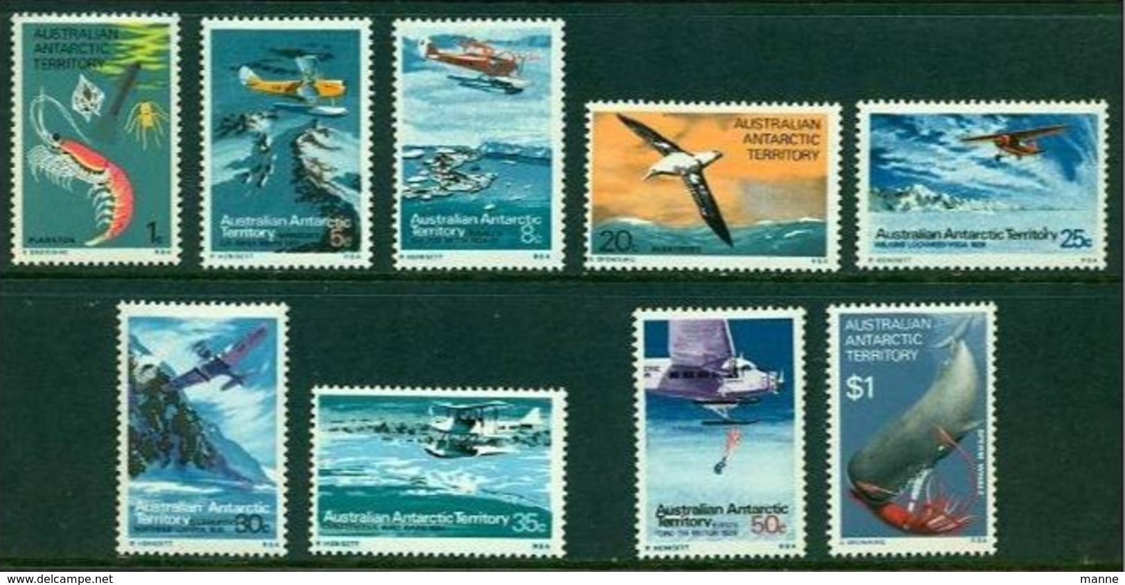 -AAT-1973-"Birds & Planes" (**) - Unused Stamps