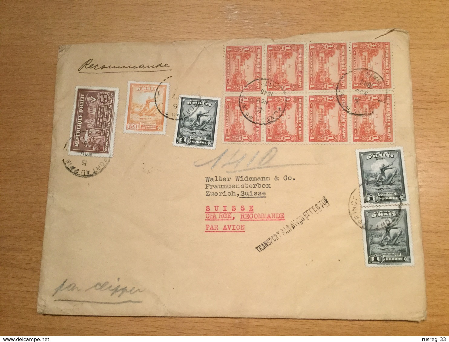 SCHW995 Haiti 1946 R-Brief Von Port-au-Prince Nach Zürich - Haïti