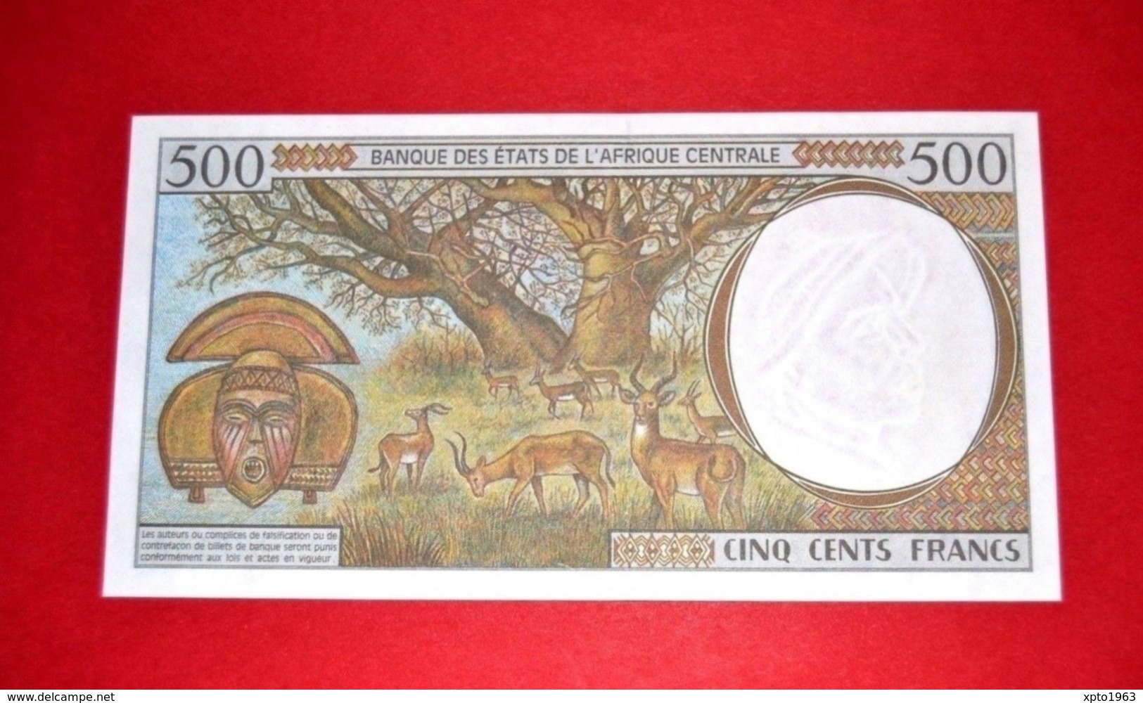 CENTRAL AFRICAN ST "N" 500 FRANCS 2000 P-501Ng UNC - Stati Centrafricani