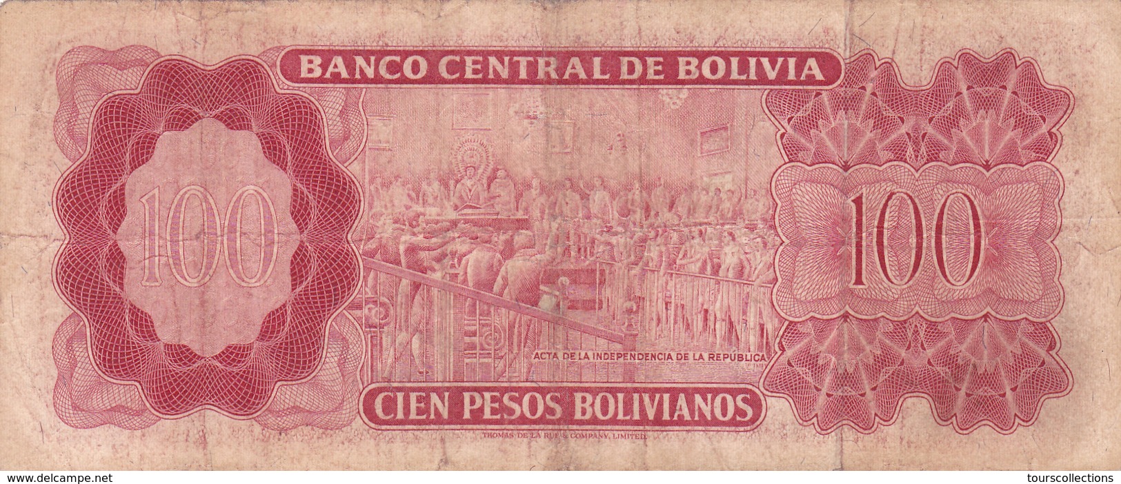 BILLET BOLIVIE De 100 PESOS BOLIVIANOS De 1962 - Simon Bolivar - N° Rouge N18 - Bolivia