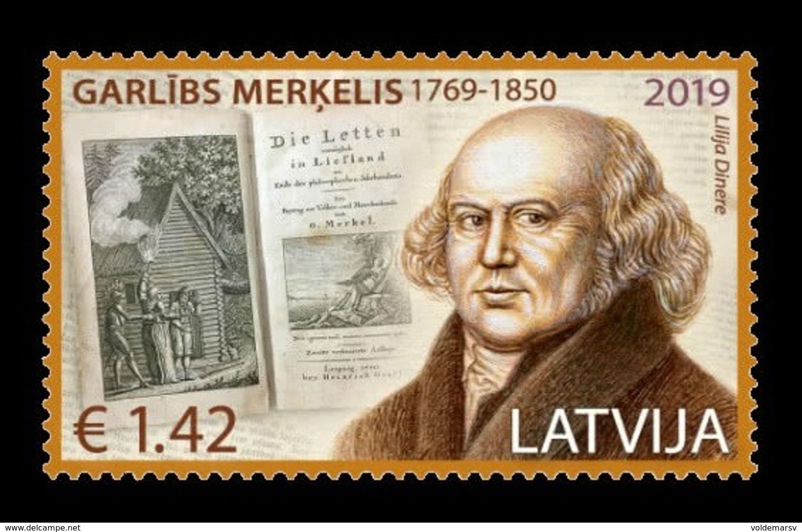 Latvia 2019 Mih. 1088 Writer Garlieb Merkel MNH ** - Latvia