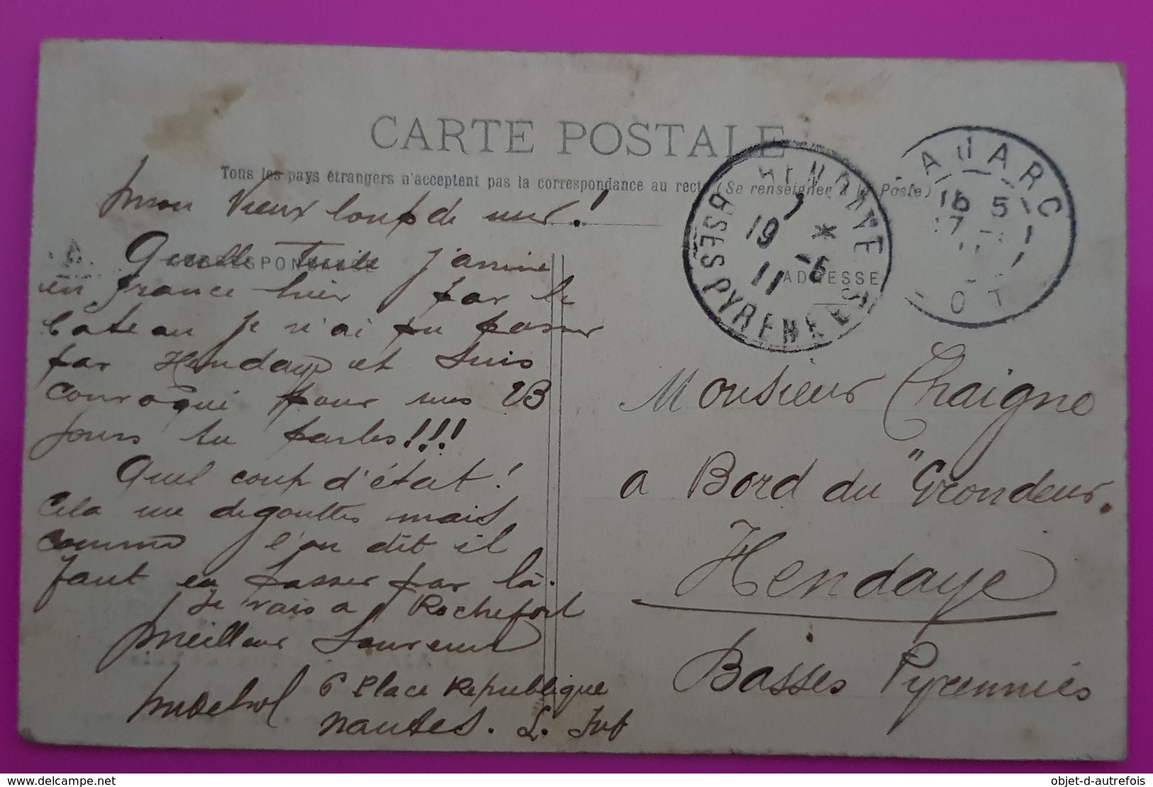 Cpa Cajarc Le Tour De Ville Carte Postale 46 Lot Rare - Otros & Sin Clasificación