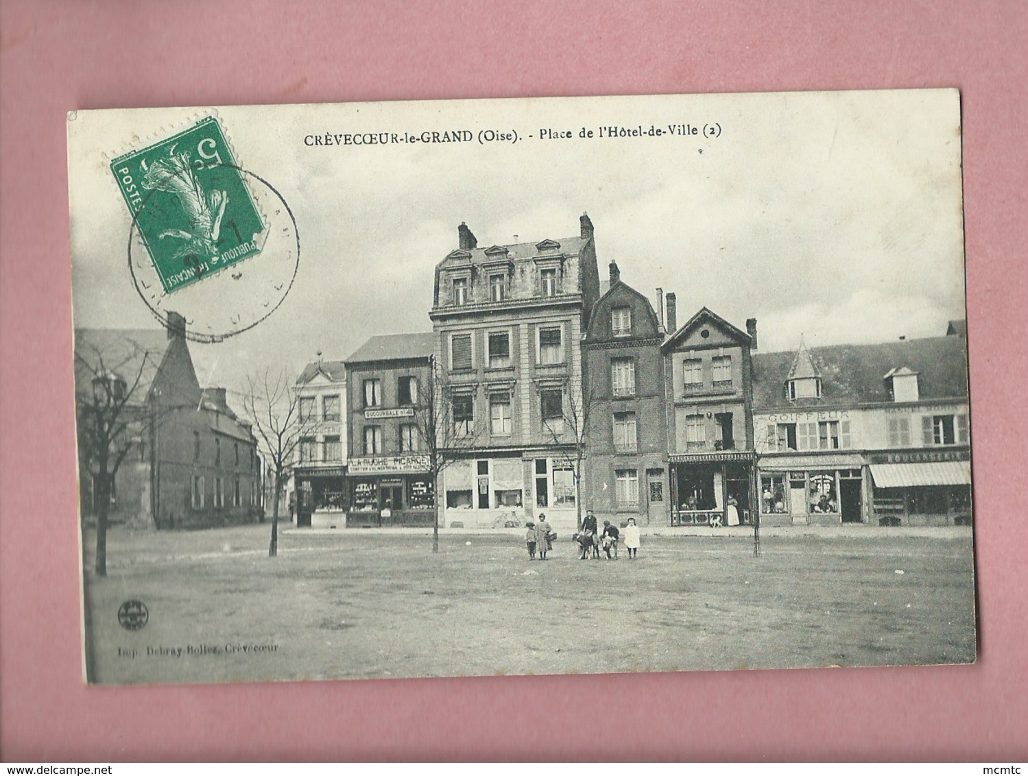 CPA-  Crèvecoeur Le Grand -(Oise) - Place De L'Hôtel De Ville - Crevecoeur Le Grand