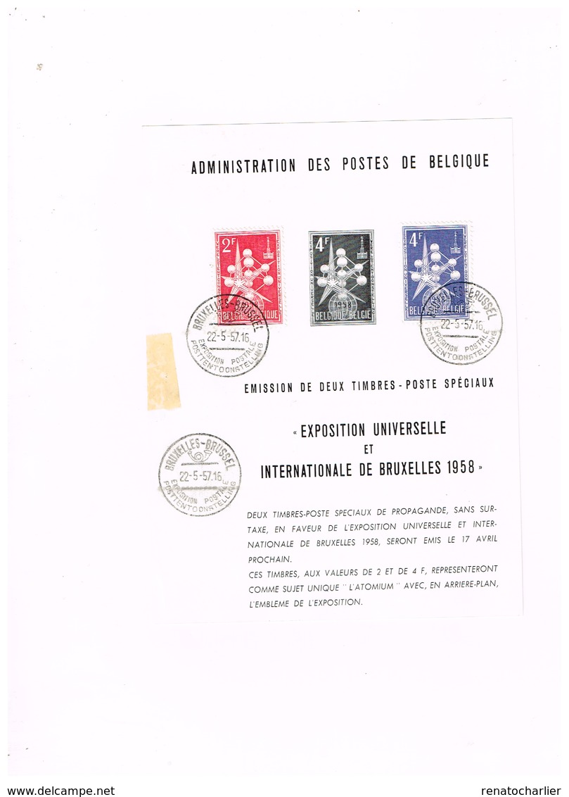 Exposition Universelle De Bruxelles 1958. - Lettres & Documents