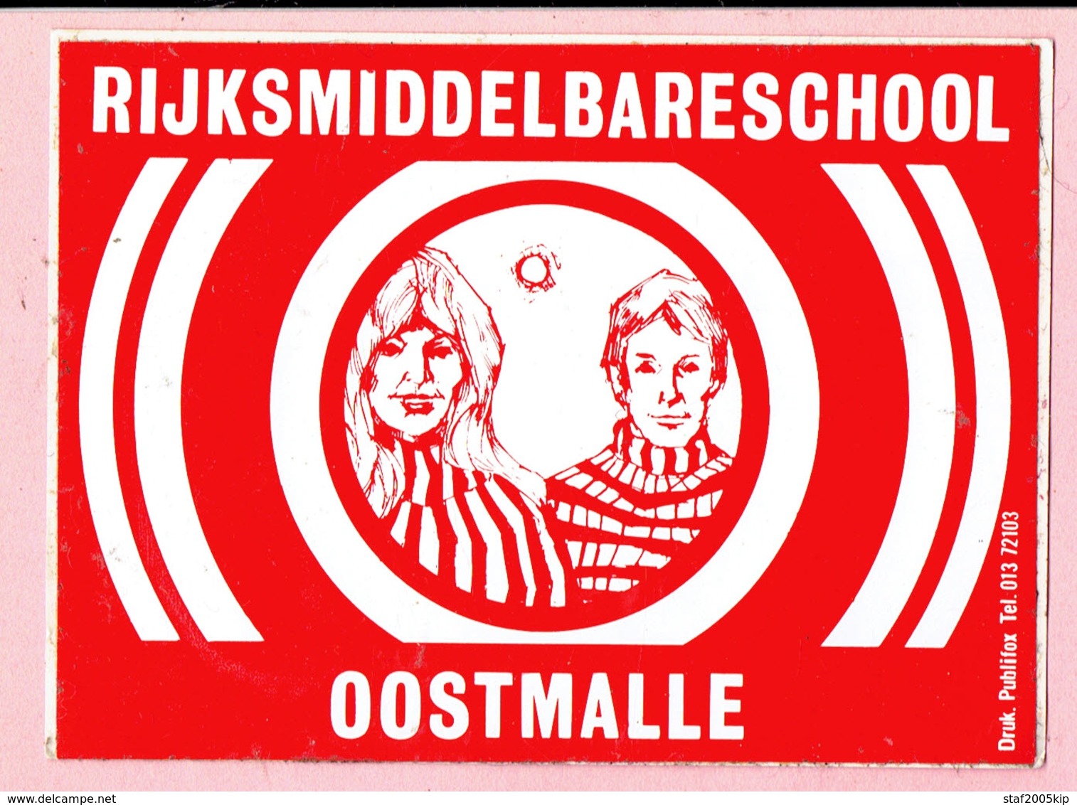 Sticker - RIJKSMIDDELBARESCHOOL - OOSTMALLE - Autocollants