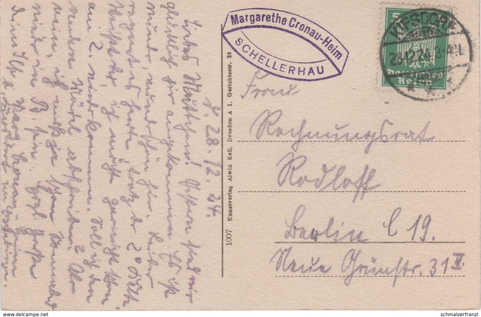 AK Schellermühle Hotel Gasthof Stempel Margarethe Cronau Heim A Schellerhau Bärenfels Kipsdorf Altenberg Erzgebirge - Schellerhau