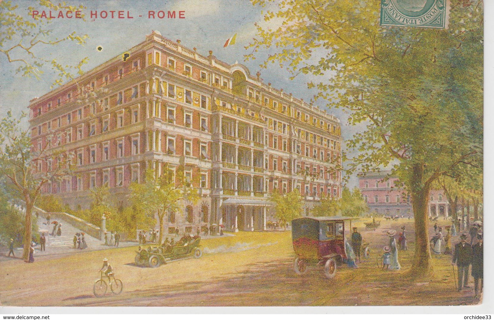 CPA Roma (Rome) - Palace Hotel (carte Dessinée) - Wirtschaften, Hotels & Restaurants