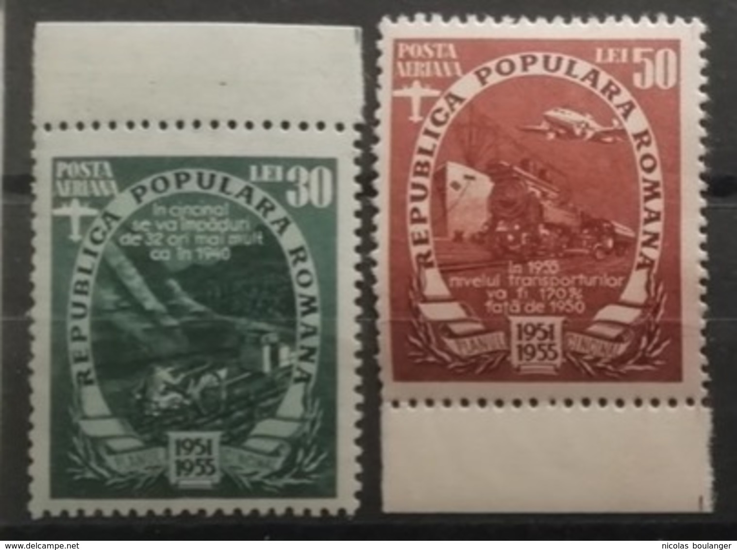 Roumanie 1951 / Yvert Poste Aérienne N°57-58 / ** - Neufs