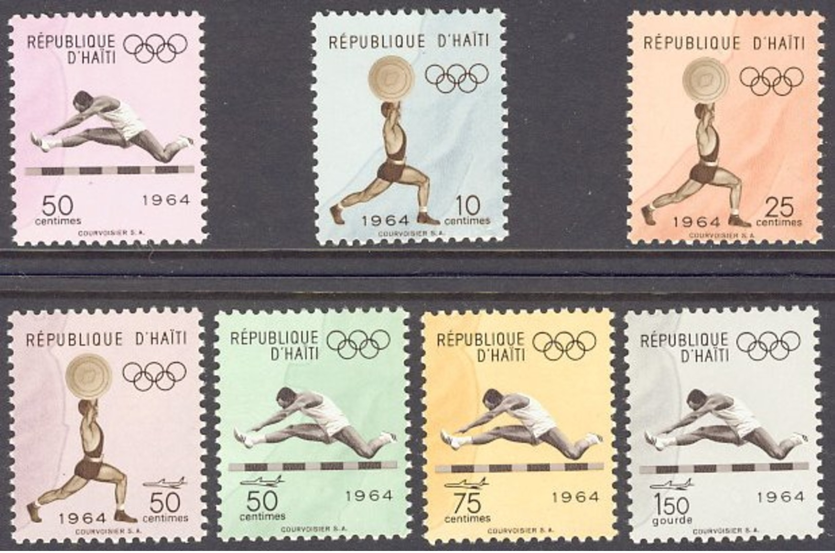 1964-(MNH=**) Haiti S.7v."Olimpiadi Di Tokyo" - Haiti